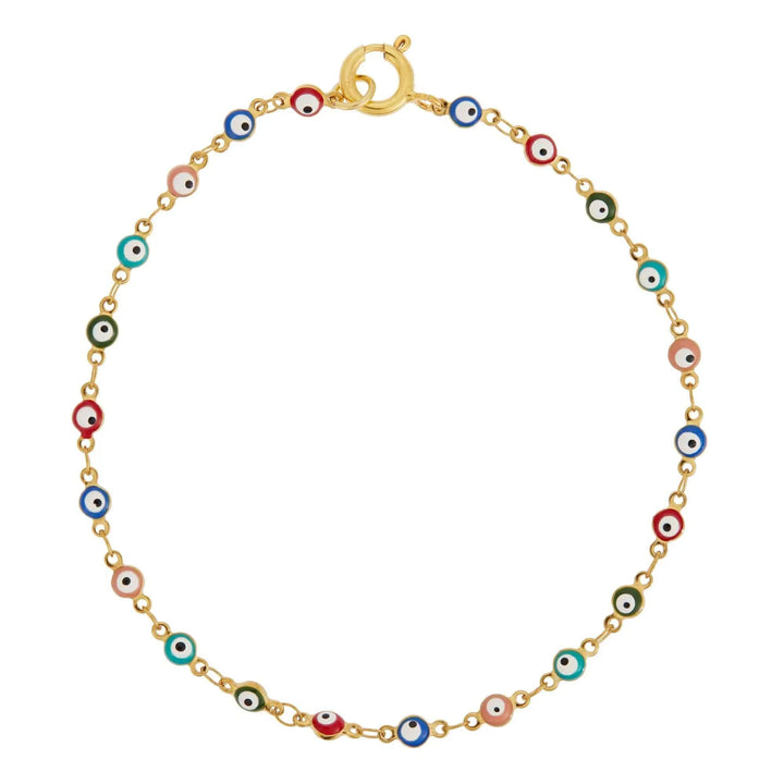 Evil Eye Beaded Anklet Bracelet - Eye M Eyes - Ileana Makri store