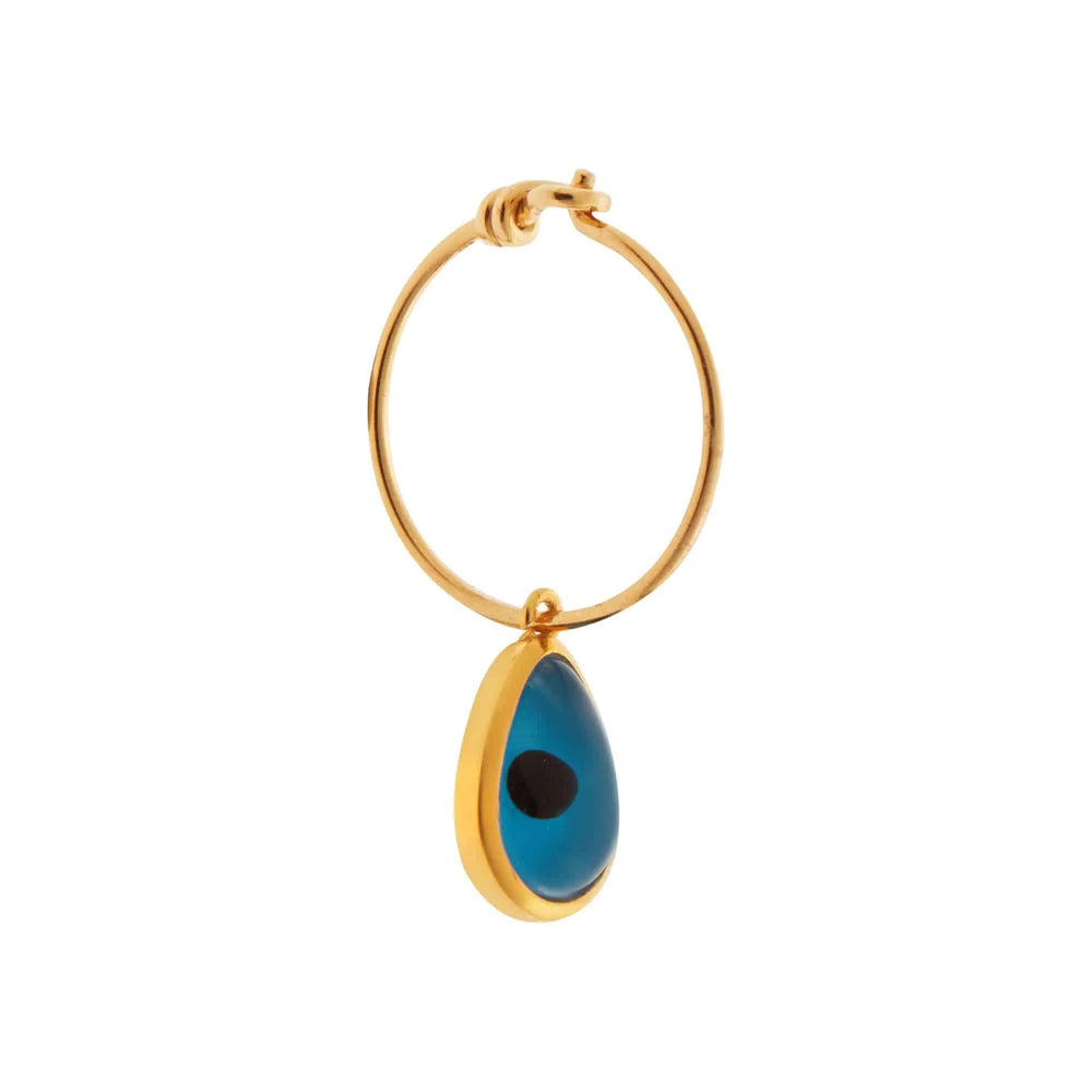 Evil Eye Teardrop Hoops - Eye M Eyes - Ileana Makri store