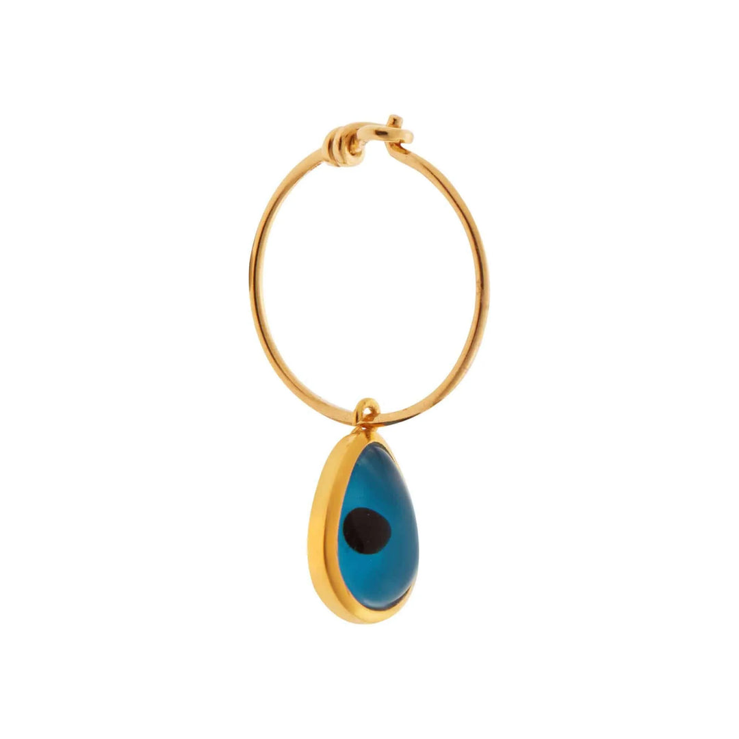 Evil Eye Teardrop Hoops - Eye M Eyes - Ileana Makri store