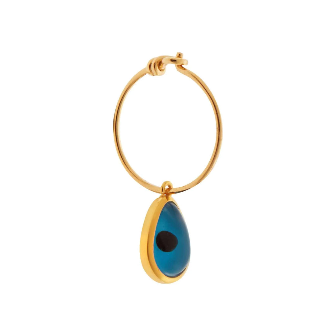 Evil Eye Teardrop Hoops - Eye M Eyes - Ileana Makri