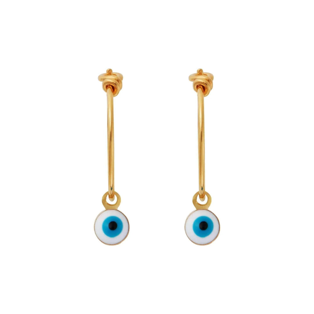 Eye Charm Hoops SLV - YP - L - Eye M Sea Treasures - Ileana Makri