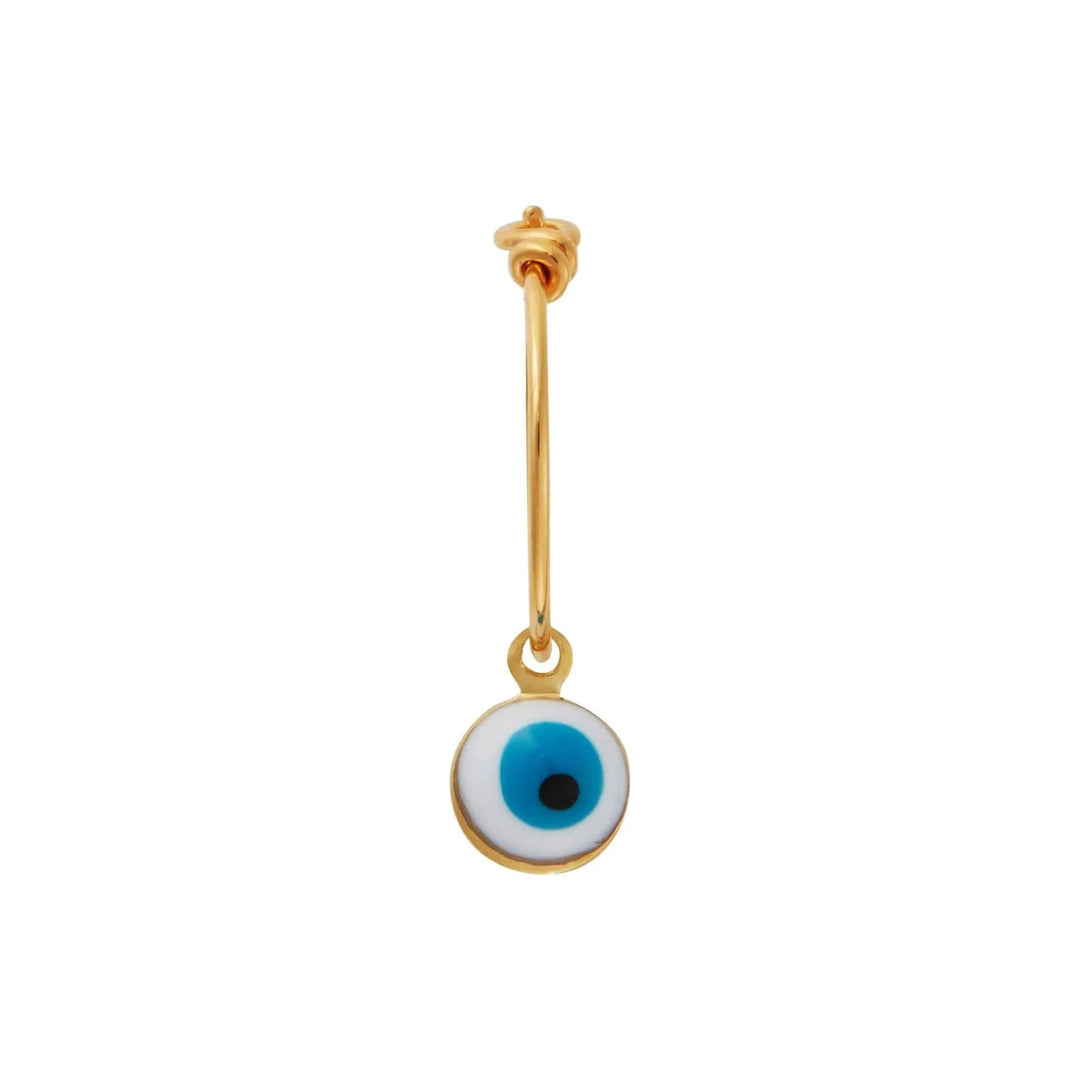 Eye Charm Hoops SLV - YP - L - Eye M Sea Treasures - Ileana Makri