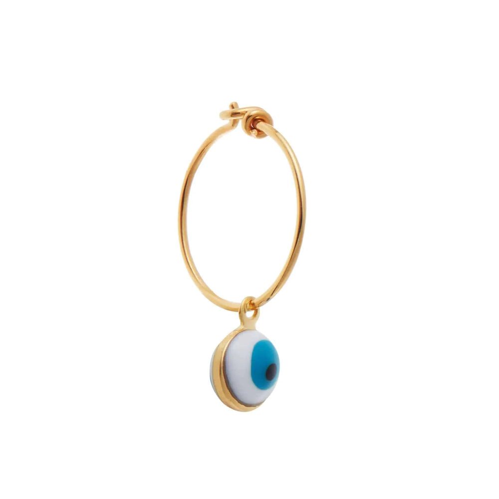 Eye Charm Hoops SLV - YP - L - Eye M Sea Treasures - Ileana Makri