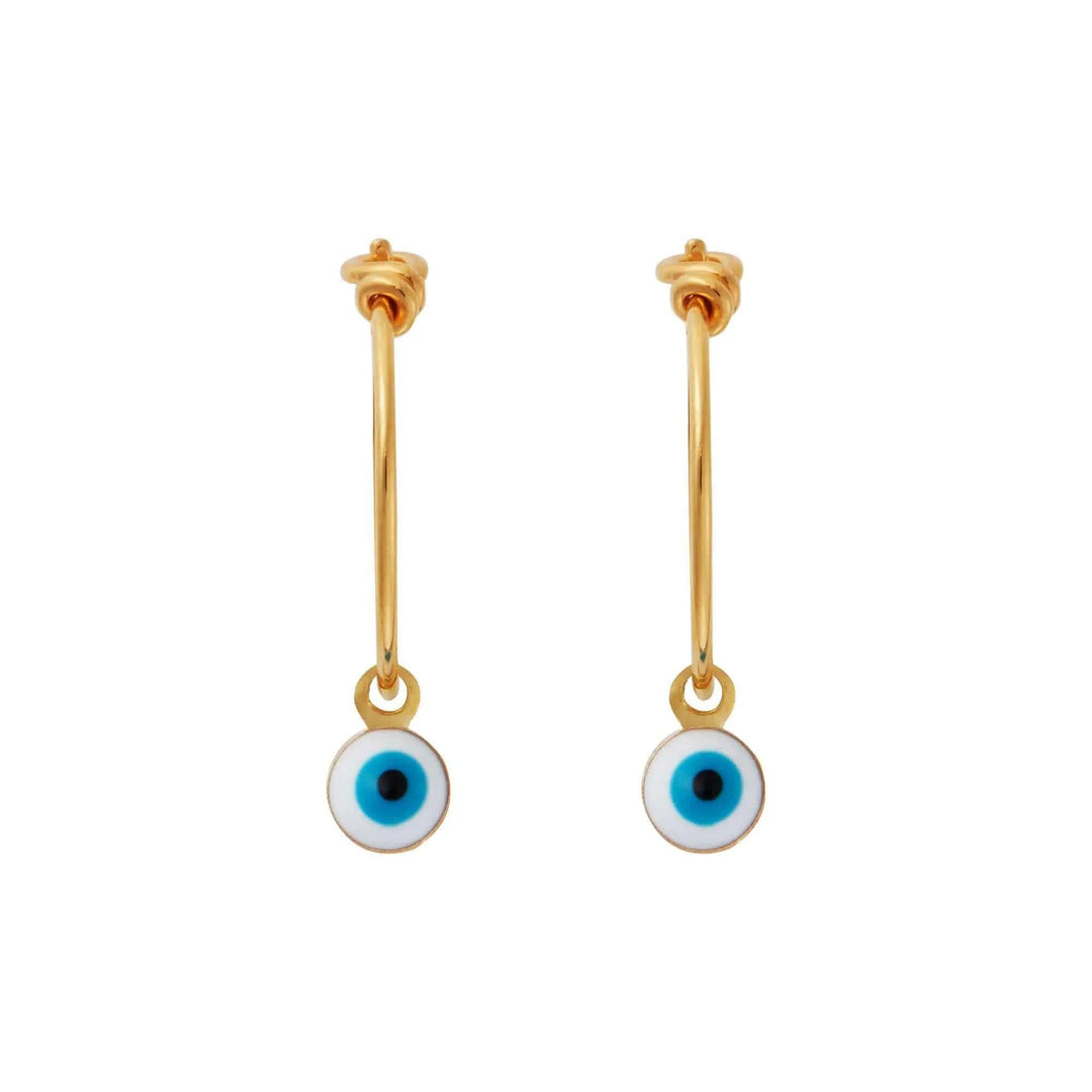 Eye Charm Hoops SLV-YP-L - Eye M Sea Treasures - Ileana Makri store