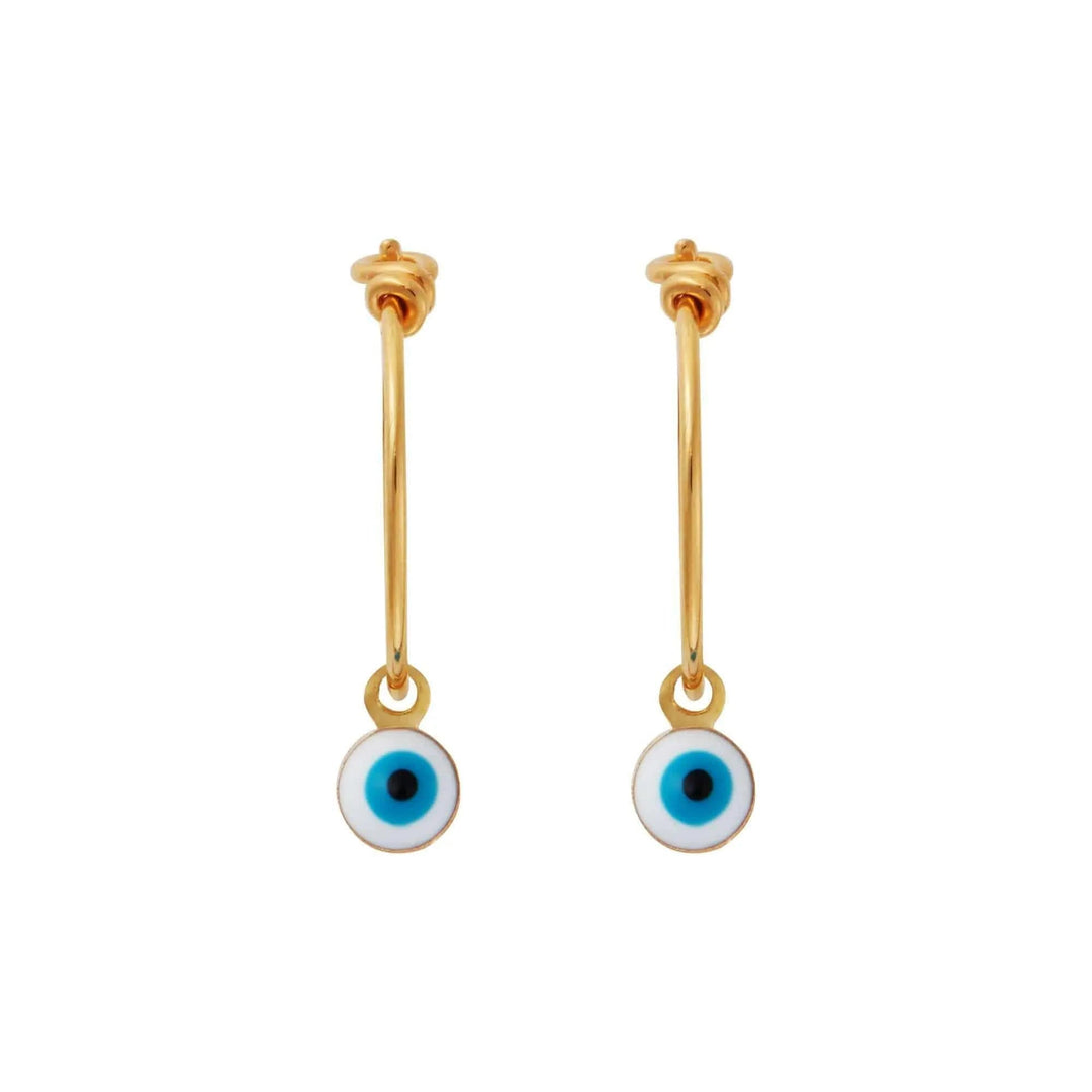 Eye Charm Hoops SLV - YP Small - Eye M Sea Treasures - Ileana Makri