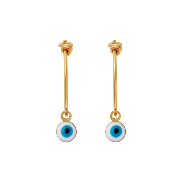 Eye Charm Hoops SLV - YP Small - Eye M Sea Treasures - Ileana Makri