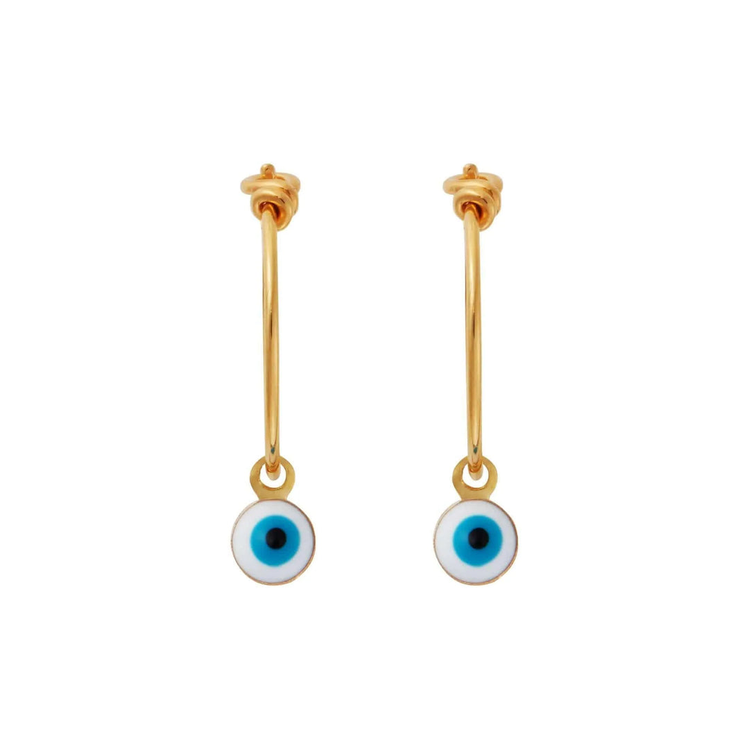 Eye Charm Hoops SLV-YP Small - Eye M Sea Treasures - Ileana Makri store