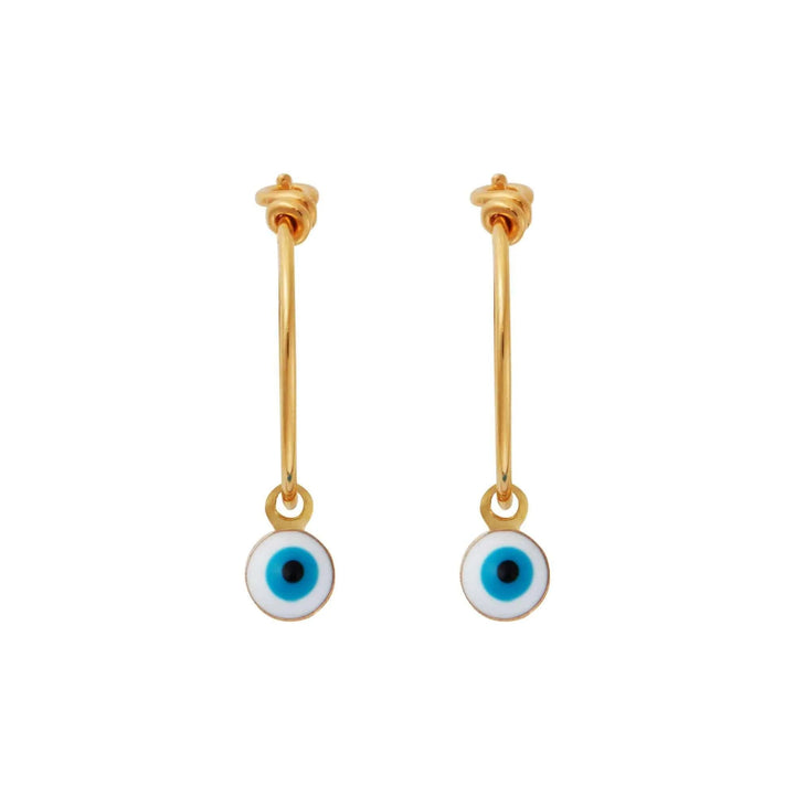 Eye Charm Hoops SLV-YP Small - Eye M Sea Treasures - Ileana Makri store