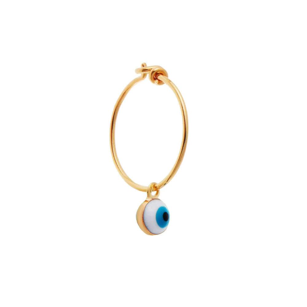 Eye Charm Hoops SLV-YP Small - Eye M Sea Treasures - Ileana Makri store