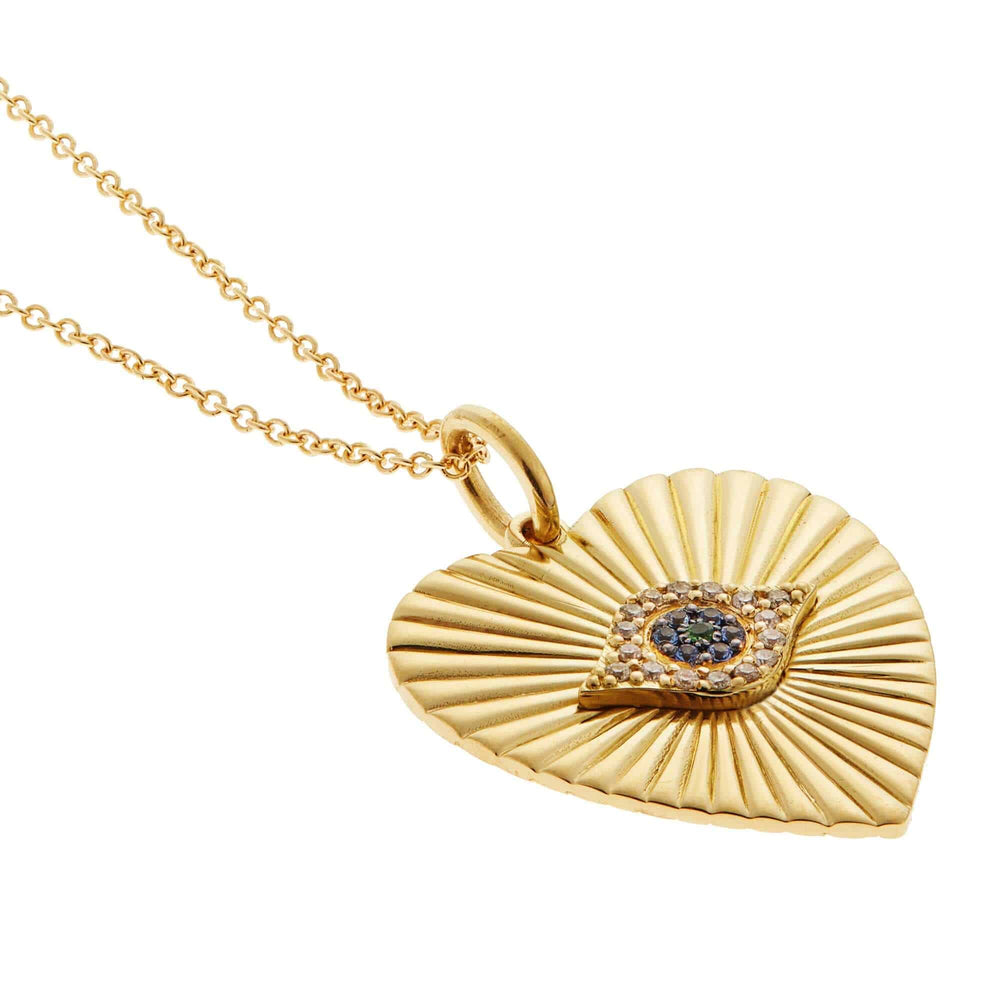 Eye Glow Heart Pendant - EYE LOVE - Ileana Makri
