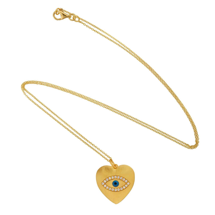 Eye Heart Crystal Necklace - Eye M Hearts - Ileana Makri