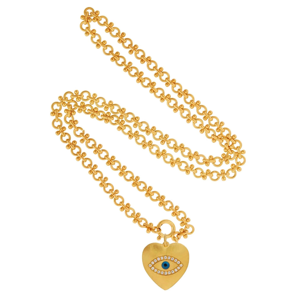 Eye Heart Crystal Necklace - Eye M Hearts - Ileana Makri