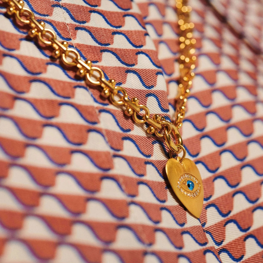 Eye Heart Crystal Necklace - Eye M Hearts - Ileana Makri