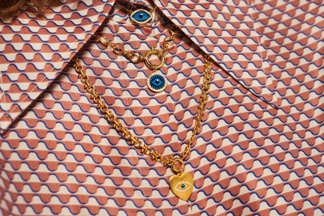 Eye Heart Crystal Necklace - Eye M Hearts - Ileana Makri