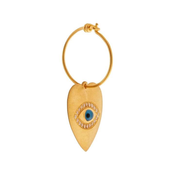 Eye Heart Crystal Slim Hoops - Eye M Hearts - Ileana Makri