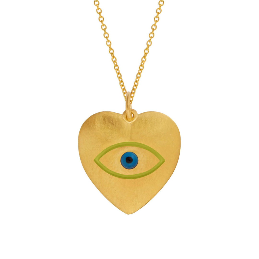 Eye Heart Enamel Necklace - Eye M Hearts - Ileana Makri