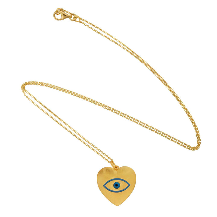 Eye Heart Enamel Necklace - Eye M Hearts - Ileana Makri