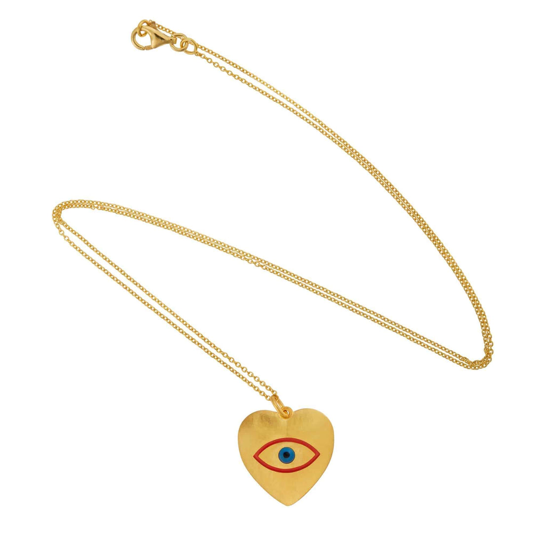 Eye Heart Enamel Necklace - Eye M Hearts - Ileana Makri