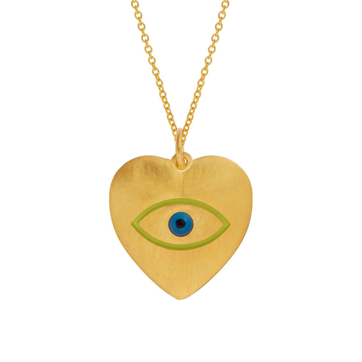 Eye Heart Enamel Necklace - Eye M Hearts - Ileana Makri store