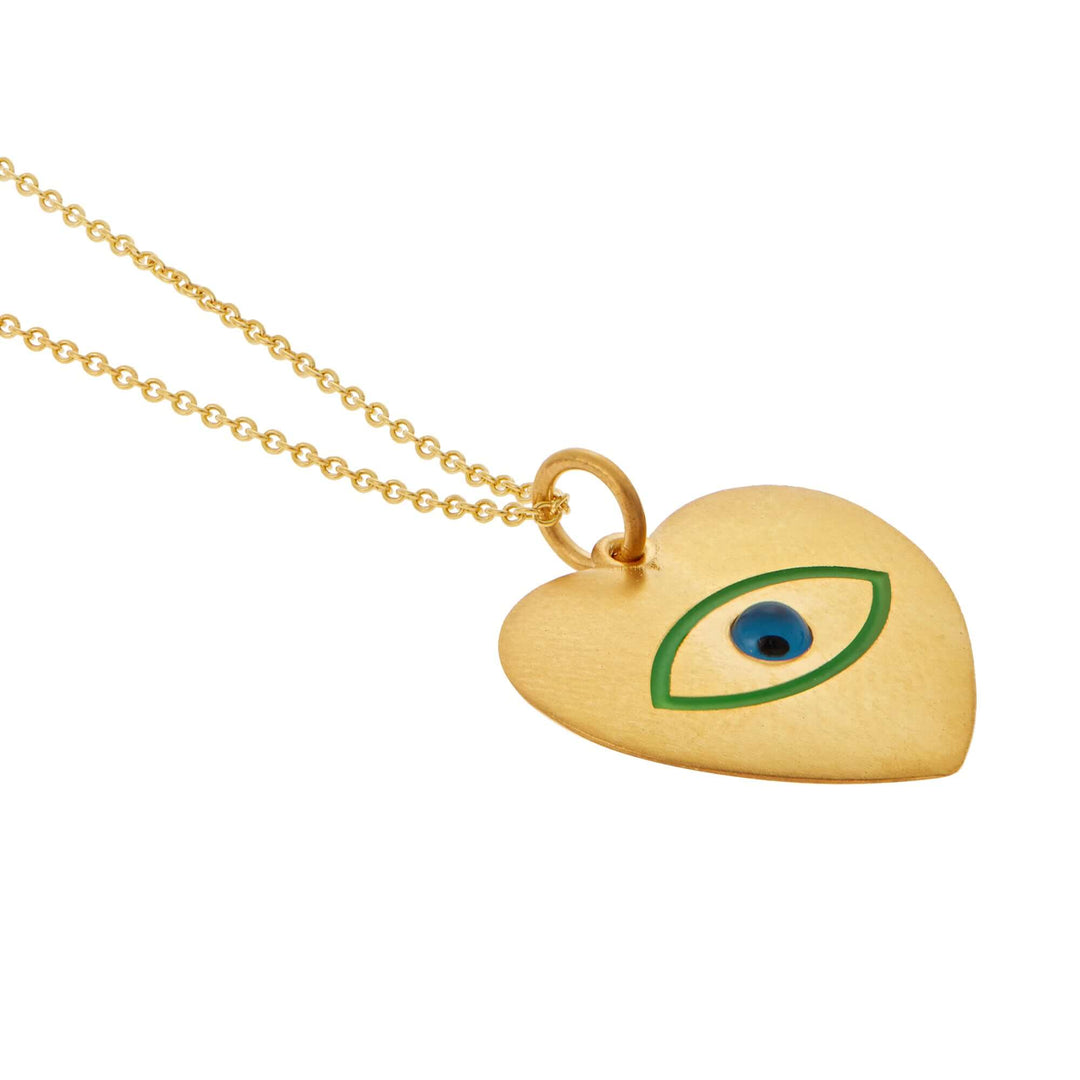 Eye Heart Enamel Necklace - Eye M Hearts - Ileana Makri store