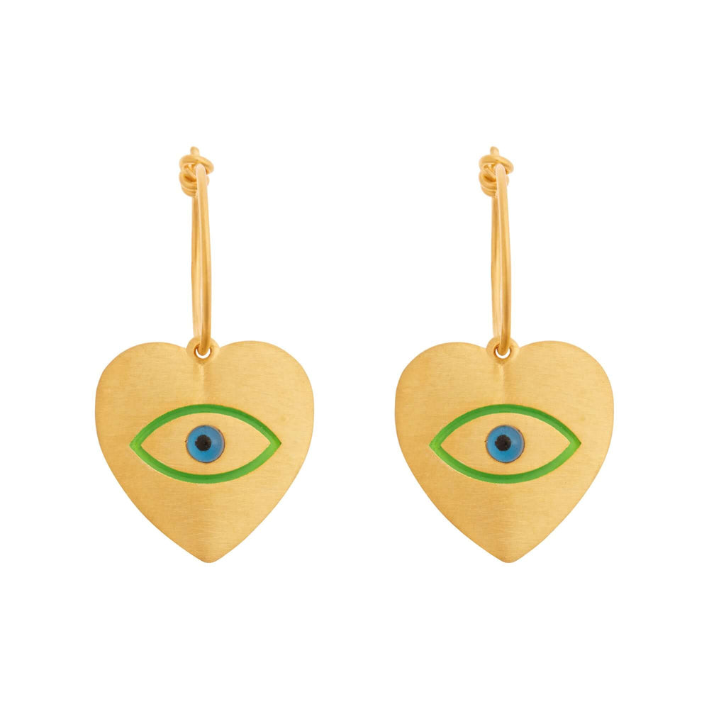 Eye Heart Neon Slim Hoops - Eye M Hearts - Ileana Makri