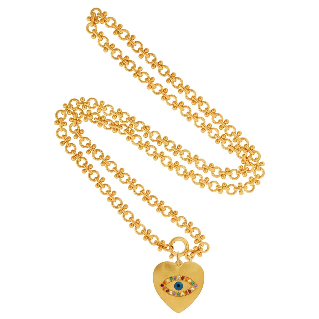 Eye Heart Rainbow Necklace - Eye M Hearts - Ileana Makri