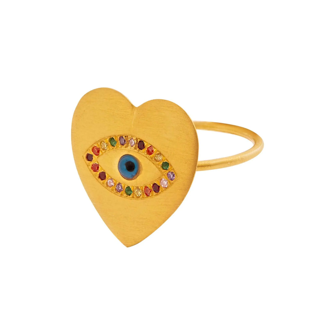 Eye Heart Rainbow Ring - Eye M Hearts - Ileana Makri store