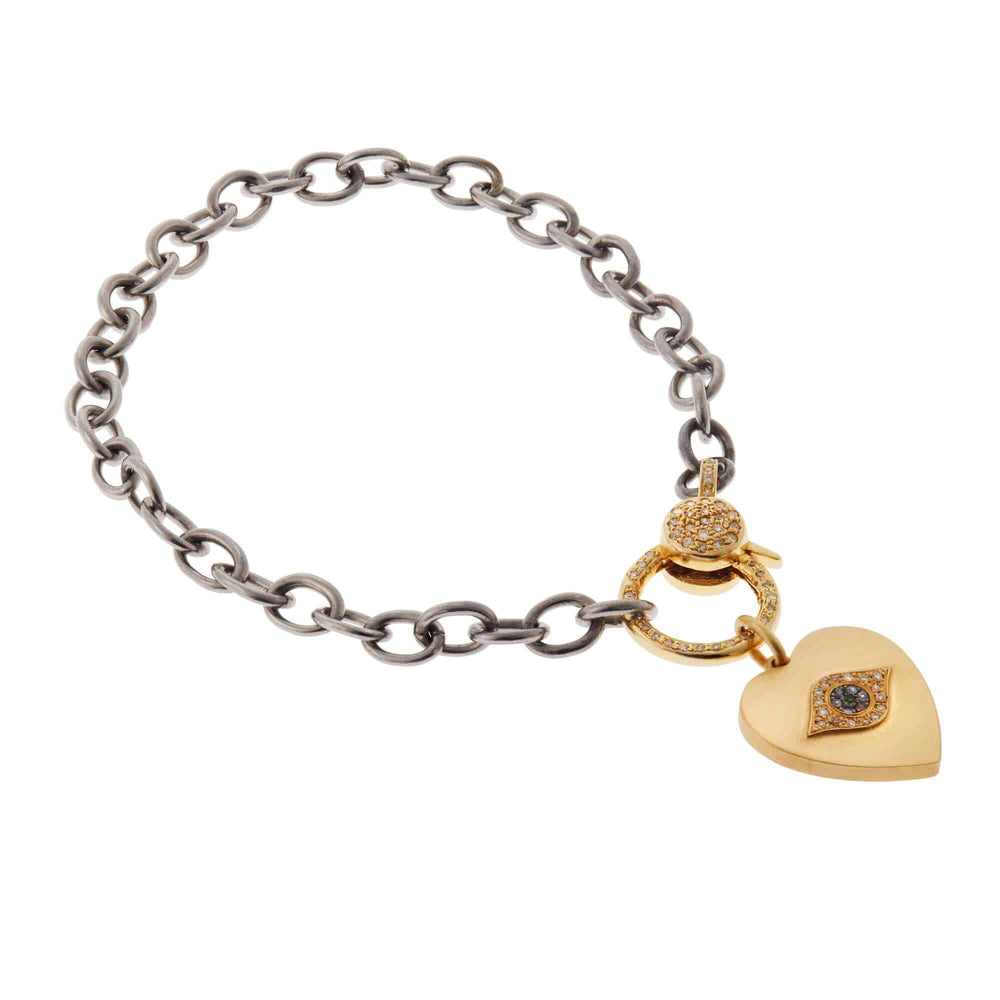 Eye Love Diamond Lock Chain Bracelet - EYE LOVE - Ileana Makri