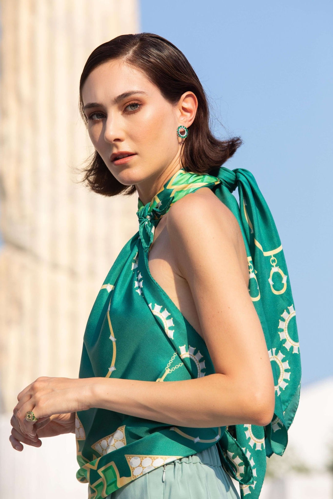 Eye Love Jewelry Silk Scarf - IM Accessories - Ileana Makri
