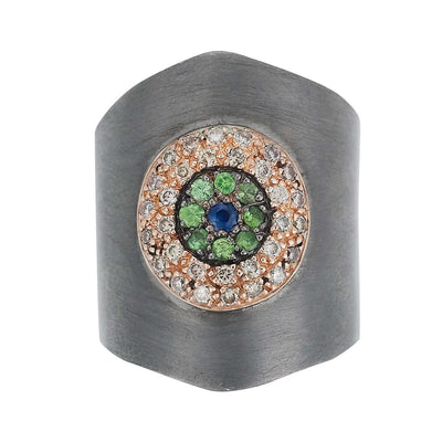 Round Eye Shield Ring Slv - EYE LOVE - Ileana Makri store