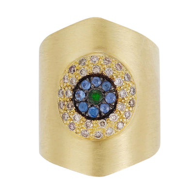Round Eye Shield Ring Y - EYE LOVE - Ileana Makri store