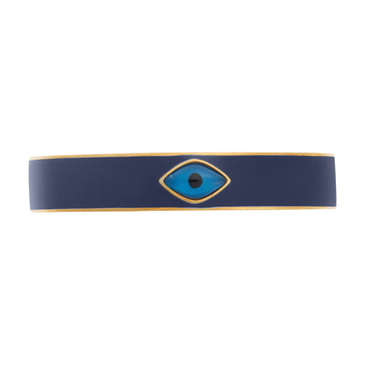 Oval Eye Blue Enamel Cuff - Eye M Eyes - Ileana Makri store