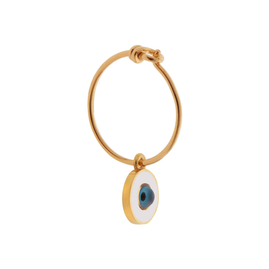 Enamel Eye Slim Hoops - Eye M Eyes - Ileana Makri store