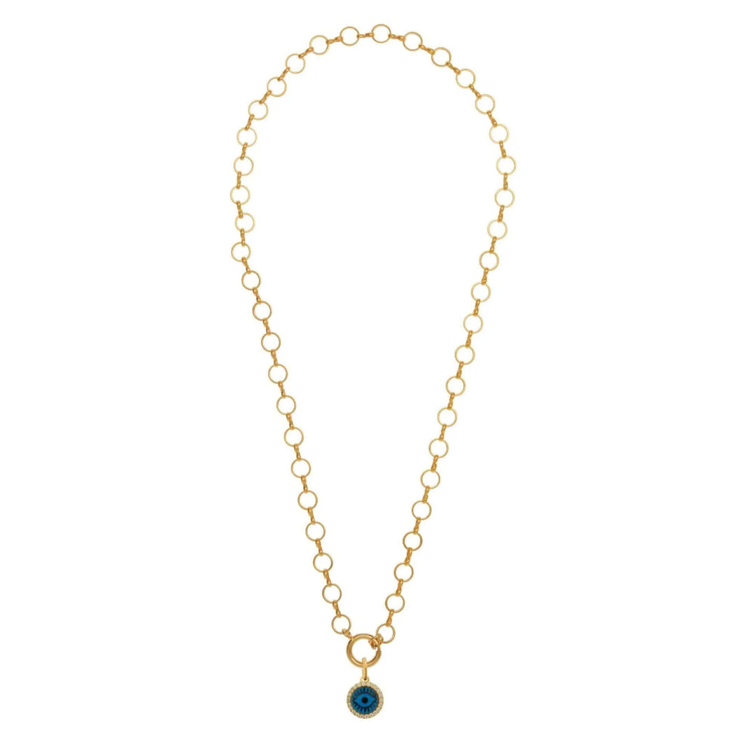 Blue Eye Crystal Necklace - Eye M Eyes - Ileana Makri store