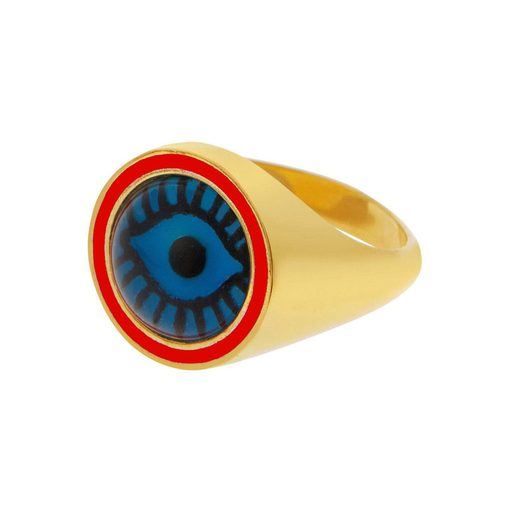 Neon Orange Evil Eye Chevalier - Eye M Eyes - Ileana Makri store