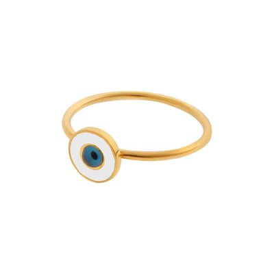 White Eye Ring - Eye M Eyes - Ileana Makri store