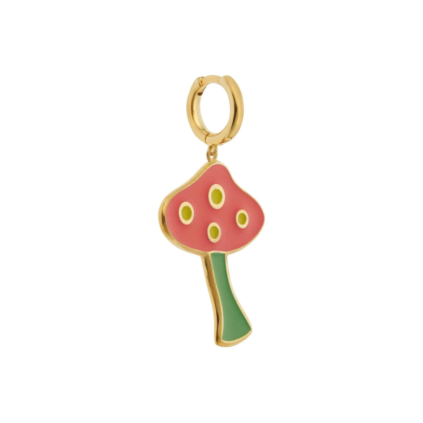 Large Pink Mushroom Earrings - Eye M Flower Power - Ileana Makri store