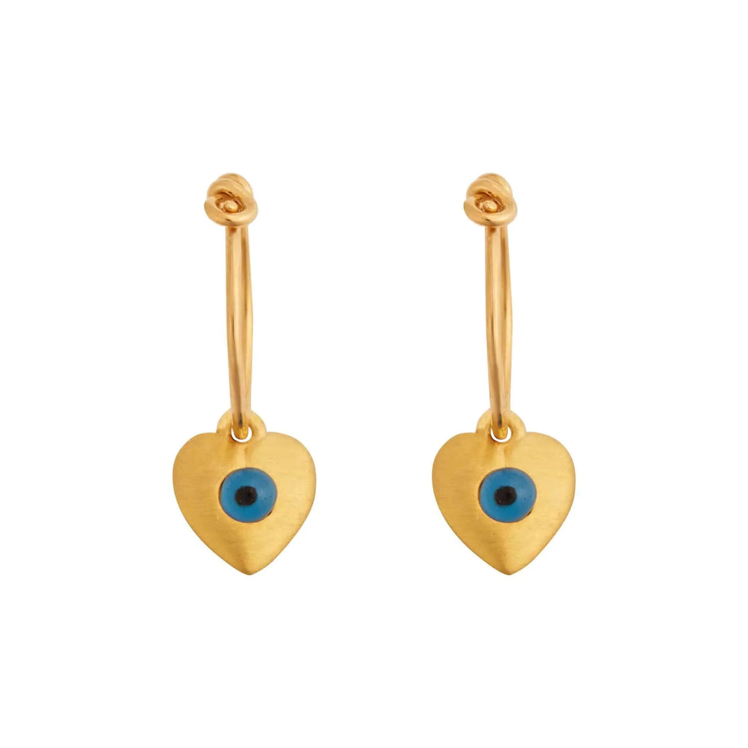 Little Love Eye Slim Hoops - Eye M Hearts - Ileana Makri store