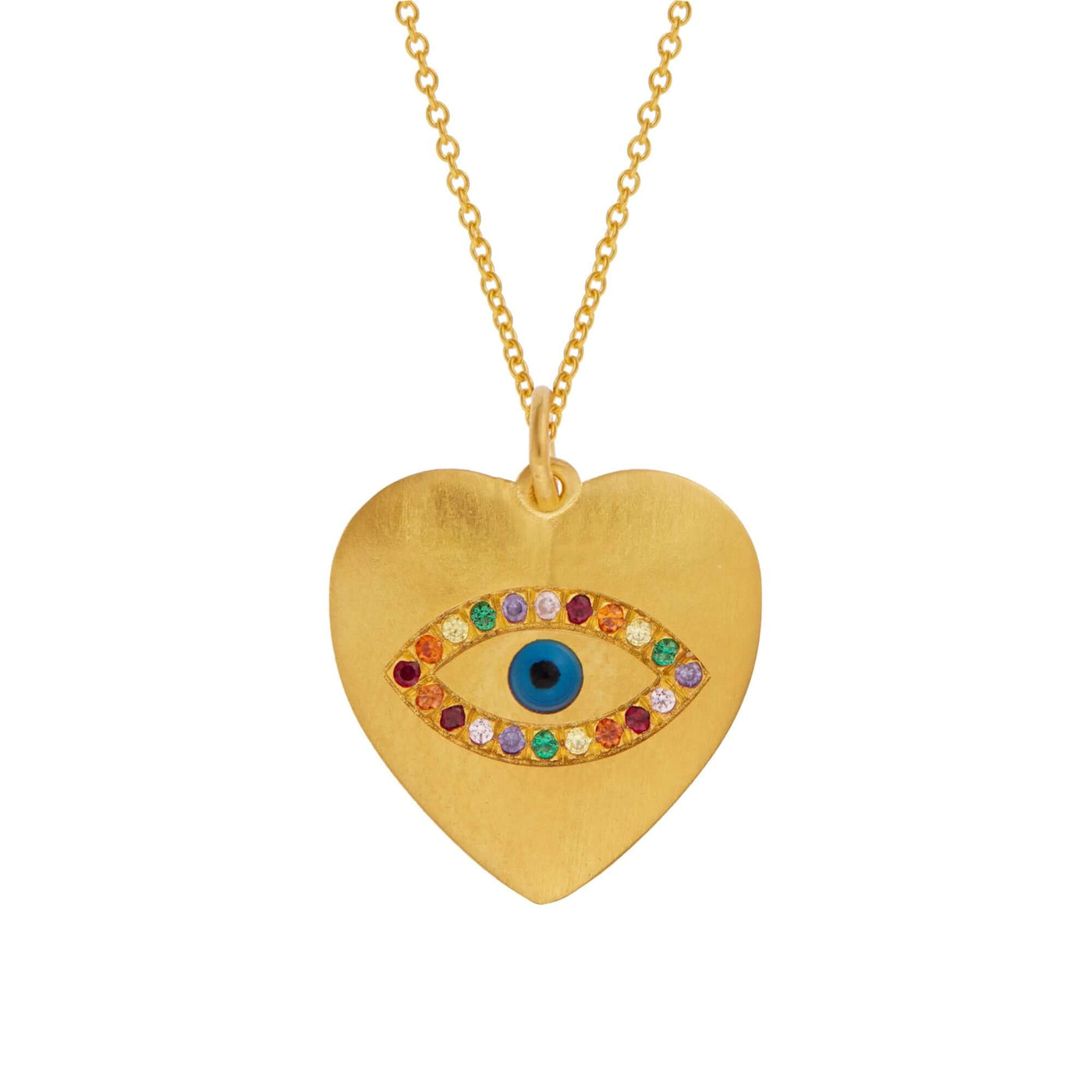 Eye Heart Rainbow Necklace - Eye M Hearts - Ileana Makri store