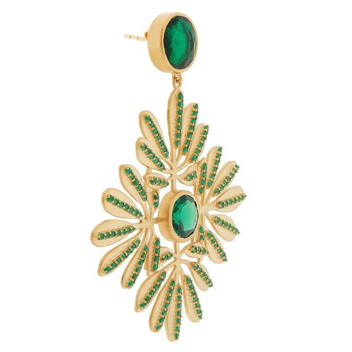 Kaleidoscope Tropical Leaves Earrings - Eye M Jungle - Ileana Makri store