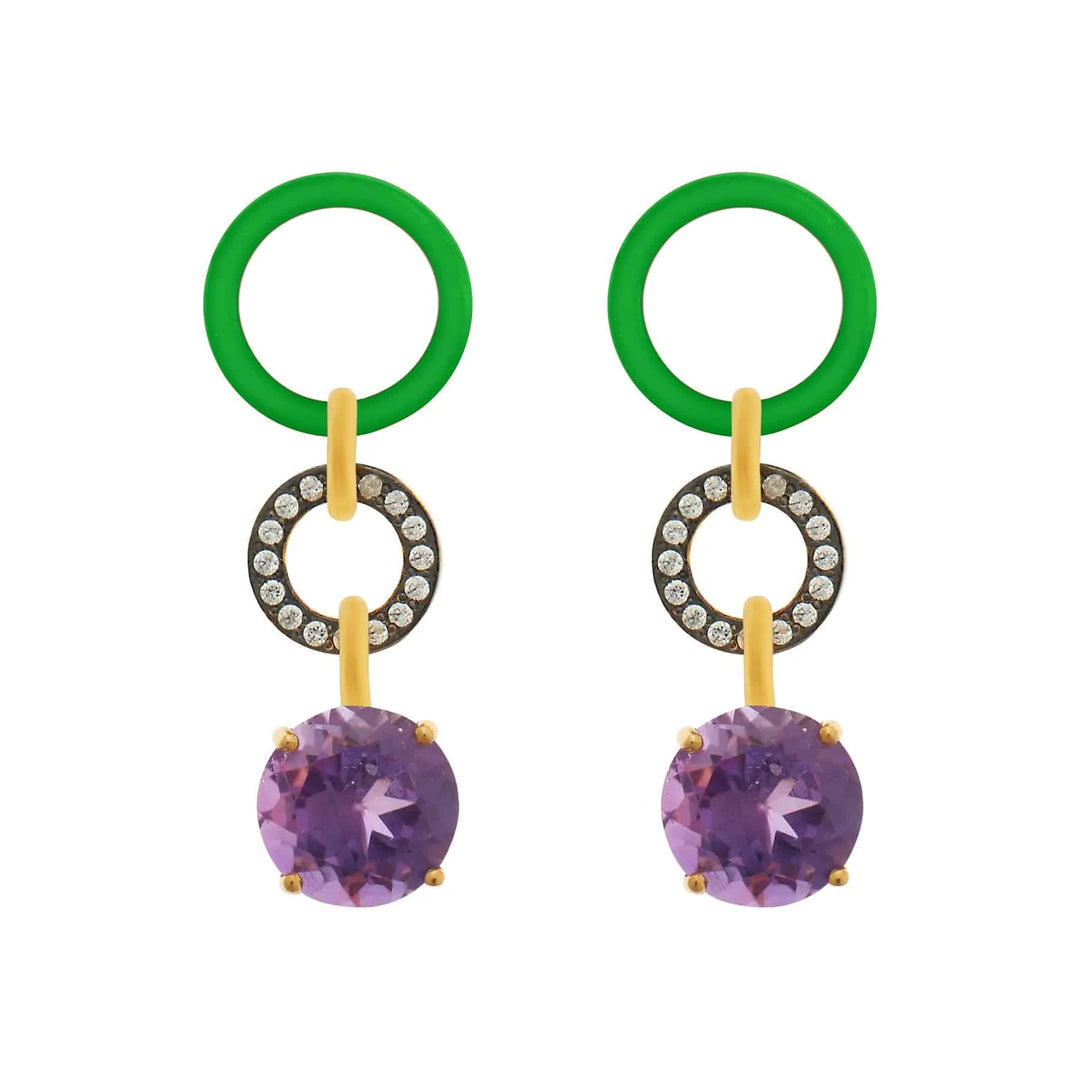 Green Twist Purple Amethyst - Eye M Neon Rocks - Ileana Makri store