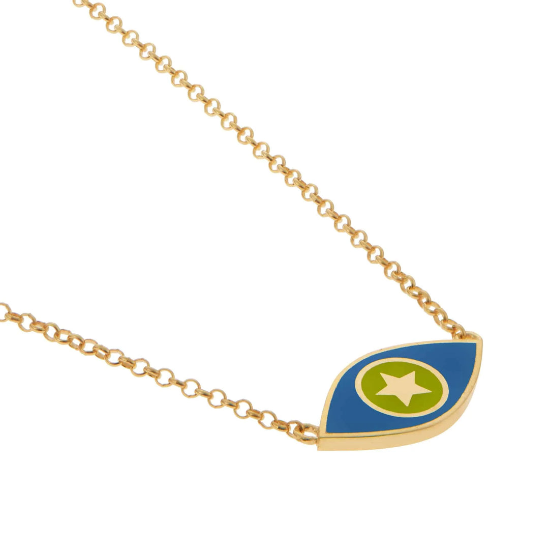 Astra Eye Necklace Blue | Eye M by Ileana Makri