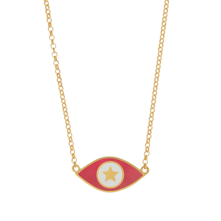 Astra Eye Necklace Pink | Eye M by Ileana Makri