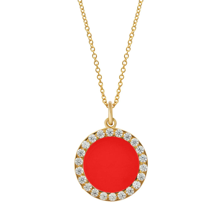 Smooth Enamel Pendant - Eye M Neon Rocks - Ileana Makri store