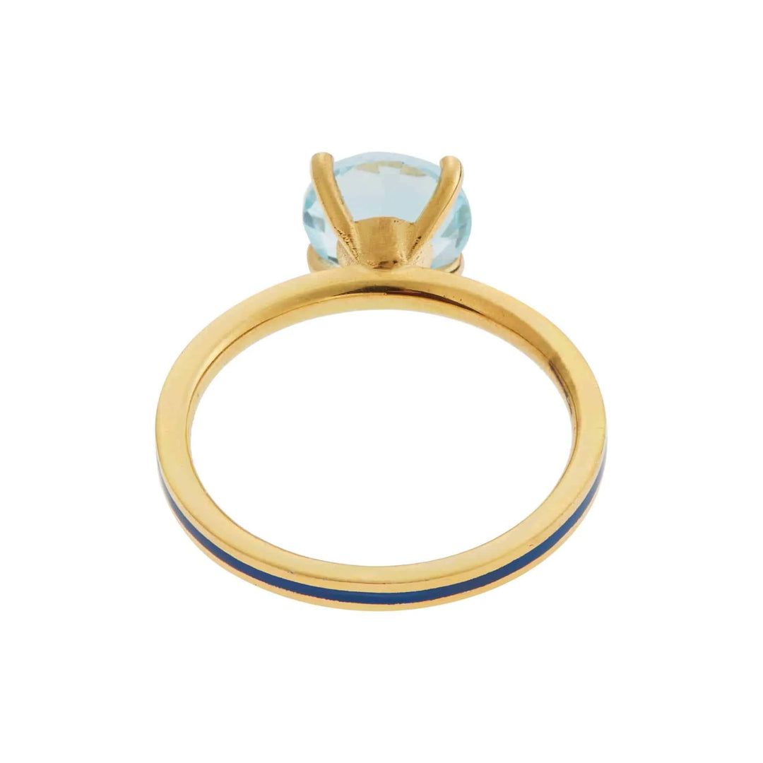 Blue Topaz Enamel Slim Band - Eye M Neon Rocks - Ileana Makri store