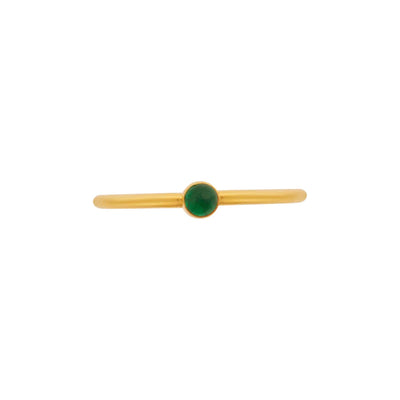 Single Green Agate Ring - Eye M UFO - Ileana Makri store