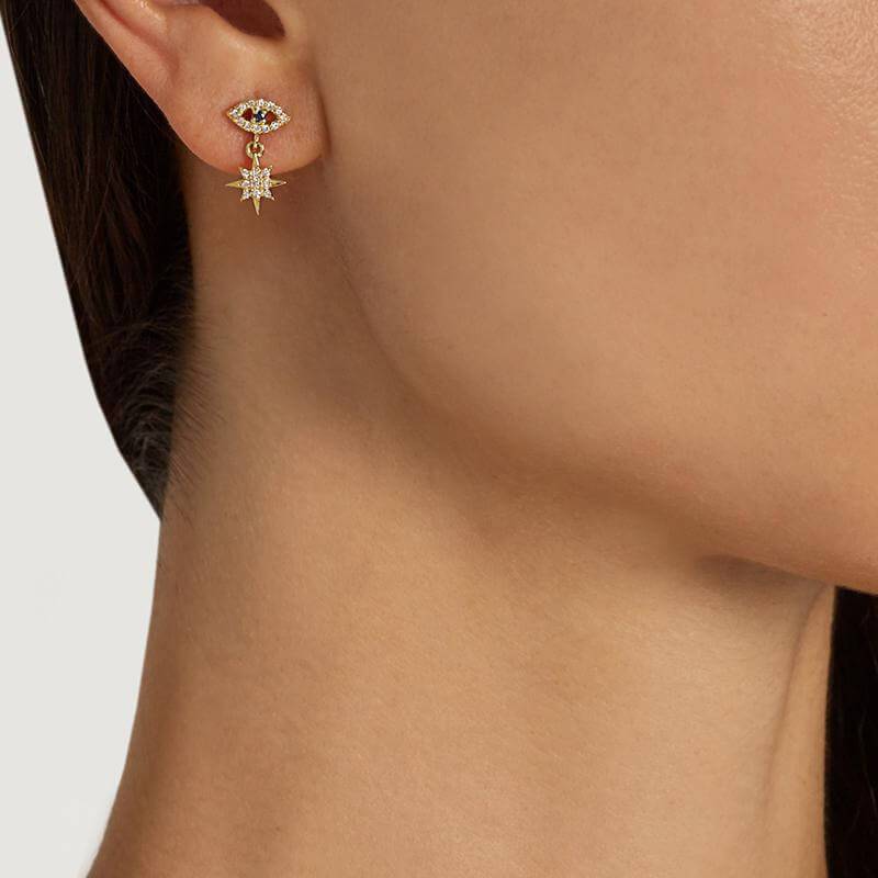 Eye Moon Star Studs - Crying Eyes - Ileana Makri