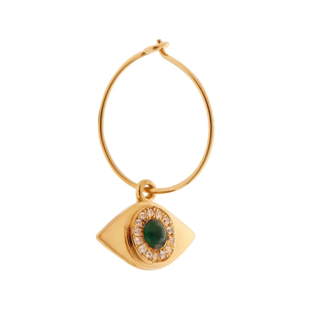 Eye Sun Hoops Emerald - Eye M - Ileana Makri