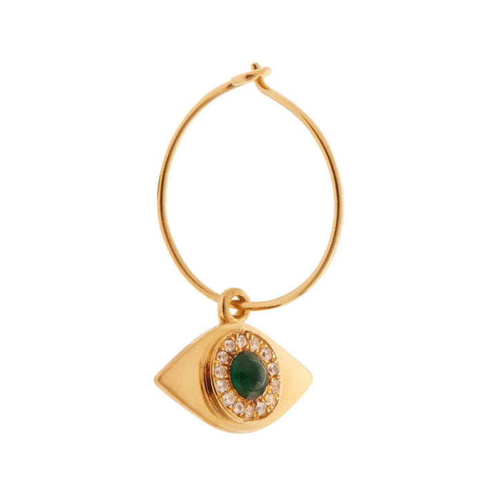 Eye Sun Hoops Emerald - Eye M - Ileana Makri