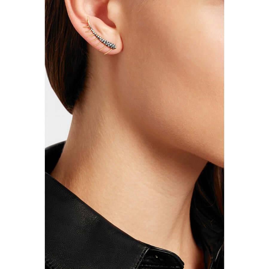 Eyelash Ear Cuff Oxs - D - Crying Eyes - Ileana Makri